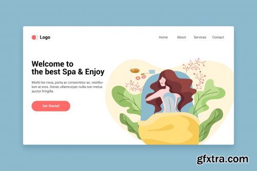 Spa flat web template for Landing page