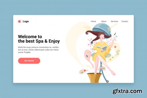 Spa flat web template for Landing page