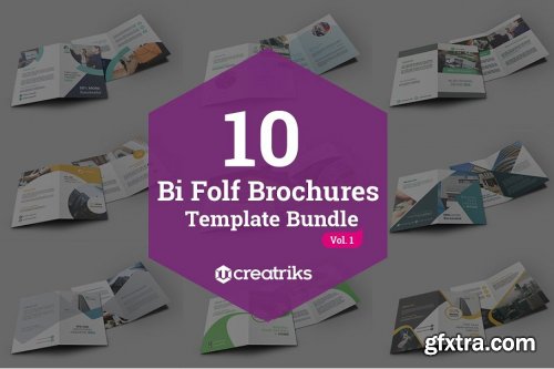 CreativeMarket - 50 Bi-Fold Brochures Bundle 4268003