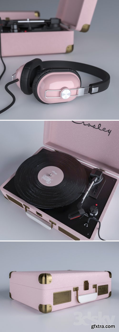  Crosley Vinyl player 3D MODEL