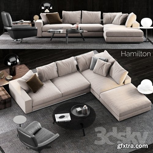 Minotti Hamilton Sofa 3D model