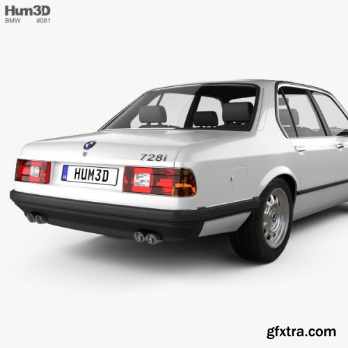 BMW 7 Series (E23) 1982 3D model