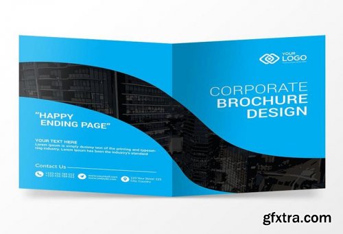 Business Bi-fold Brochure Design Template