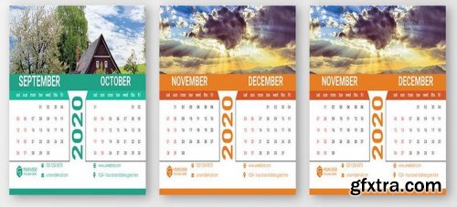 Desk Calendar design template 2020