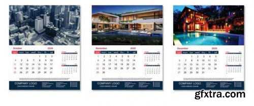 Desk Calendar design template 2020