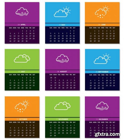 Desk Calendar design template 2020