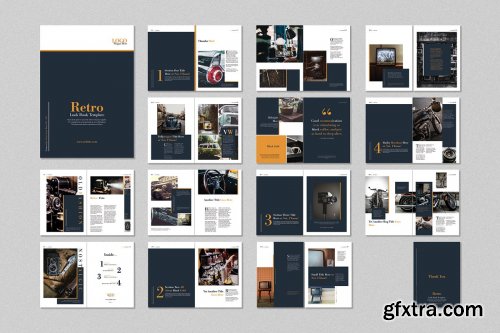 CreativeMarket - Retro Look Book Indesign Template 4359628