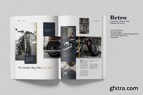 CreativeMarket - Retro Look Book Indesign Template 4359628