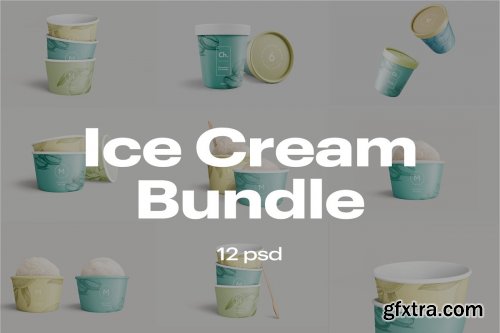 CreativeMarket - Ice Cream Packaging Mockup Bundle 4297605