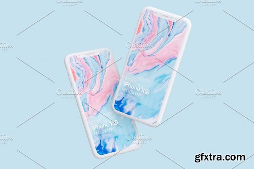 CreativeMarket - Clay iPhone XS Mockups 4317507