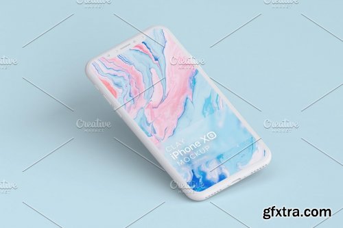 CreativeMarket - Clay iPhone XS Mockups 4317507