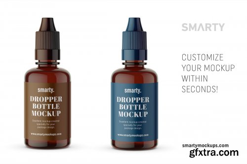 CreativeMarket - Amber dropper bottle mockup 4359962