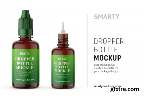 CreativeMarket - Amber dropper bottle mockup 4359962