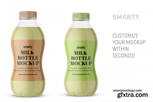 CreativeMarket - Milk bottle mockup 4360319