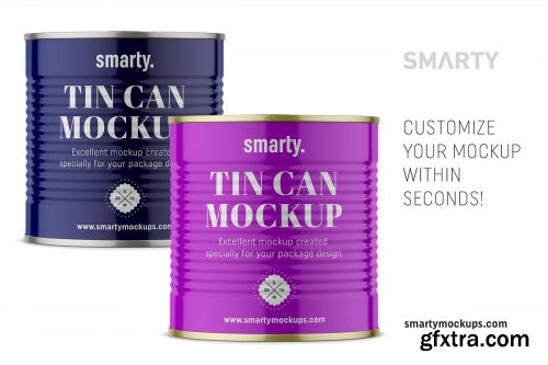 CreativeMarket - Glossy tin can mockup 4359485