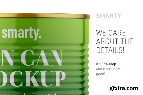 CreativeMarket - Glossy tin can mockup 4359485