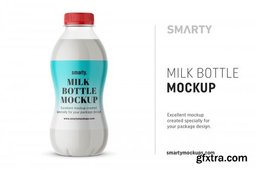 CreativeMarket - Milk bottle mockup 4360319