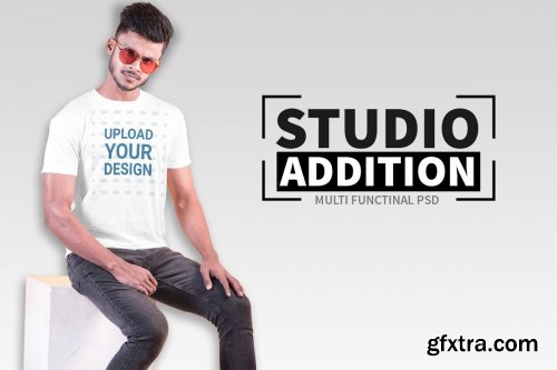 CreativeMarket - Male t-shirt Mockup-V-2-004 4184037