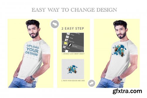 CreativeMarket - Male t-shirt Mockup-V-2-004 4184037