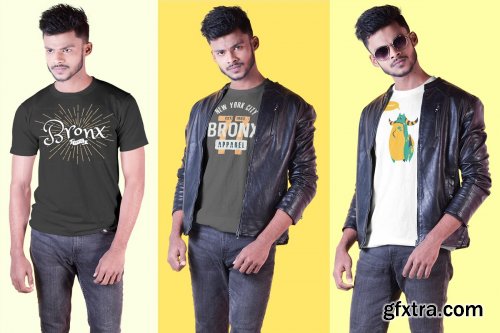 CreativeMarket - Male t-shirt Mockup-V-2-004 4184037