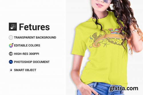 CreativeMarket - Female t-shirt Mockup-V-2-006 4180801