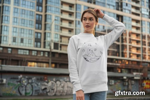 CreativeMarket - Sweatshirt Mock-Up Street Fashion 4347074