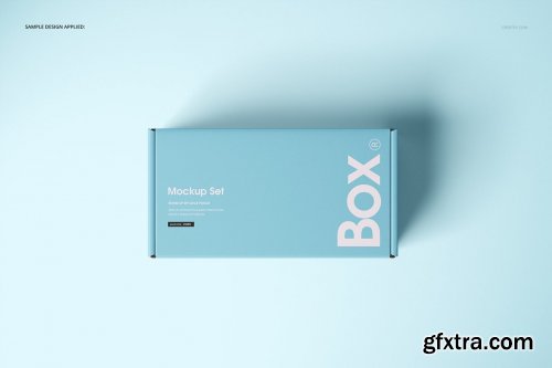 CreativeMarket - Front Tuck Mailer Box Mockup Set 02 4351655