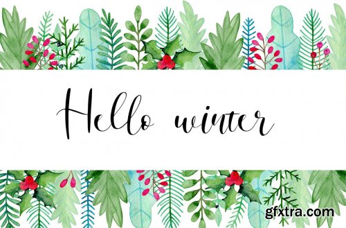 Winter Watercolor Design Kit