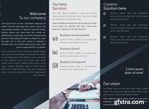 Business tri fold brochure template