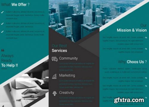 Business tri fold brochure template