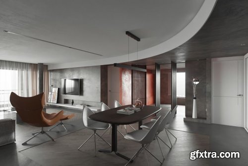 Interior Kitchen - Livingroom 64 Scene By DoTienDung 