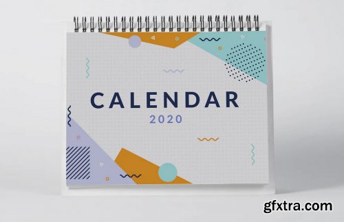 2020 Desktop Calendar Mock Up