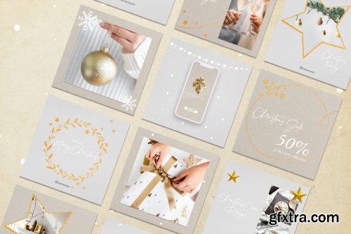 CreativeMarket - CHRISTMAS MOOD Instagram Templates 4364626