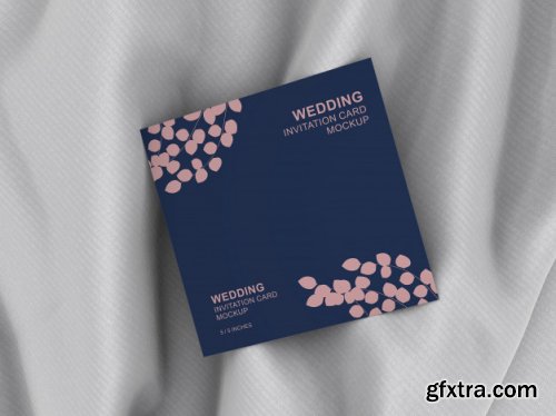 Elegant Wedding Invitation Card Mockup