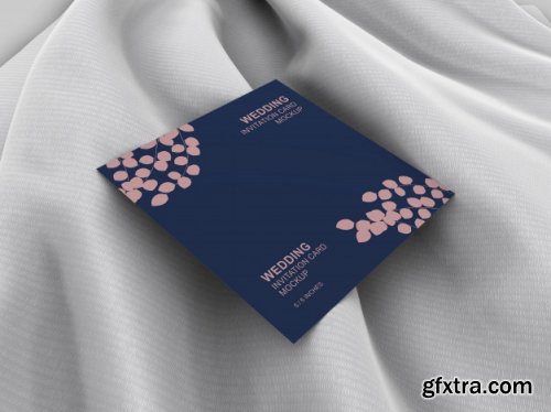 Elegant Wedding Invitation Card Mockup