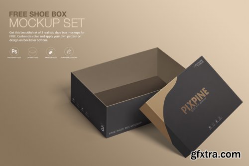 Shoebox Mockups - Set of 3