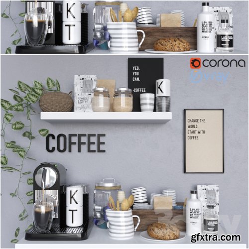 Coffee home bar 3D model