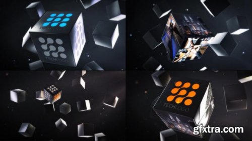 VideoHive Abstract Business Cubes Logo Reveals 23389823