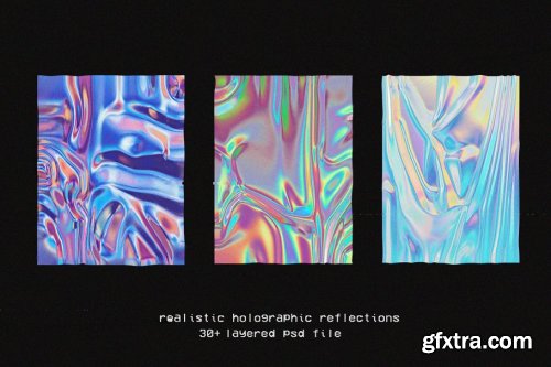 CreativeMarket - Holographic foil mock-up template 4385953