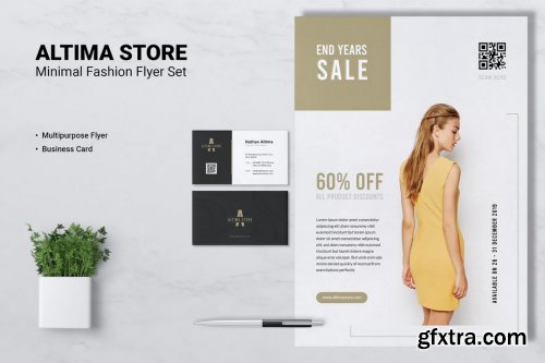 ALTIMA Fashion Store Flyer & Business Card