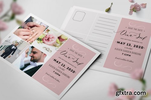 Simple Collage Wedding Invitation