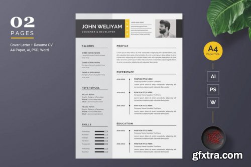 Professional and Modern CV / Resume Template