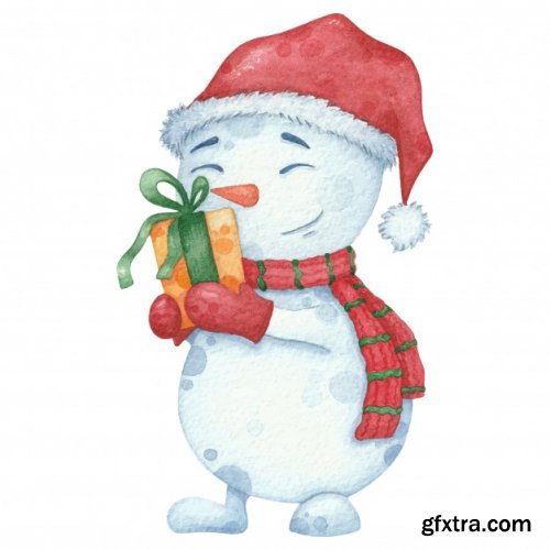 20 Cute Watercolor Christmas Illustration