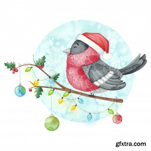 20 Cute Watercolor Christmas Illustration