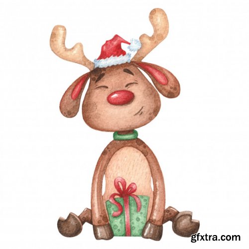 20 Cute Watercolor Christmas Illustration