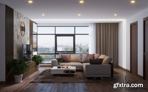 Livingroom Sketchup Scene 02 by TrongThanh