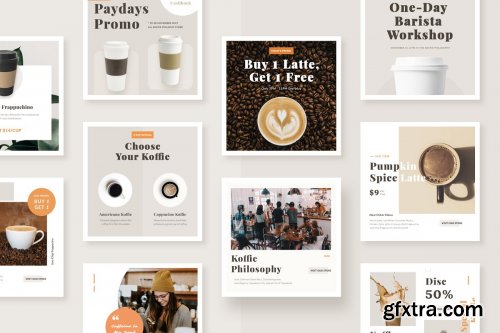 CreativeMarket - Instagram Template - Koffie 4366355