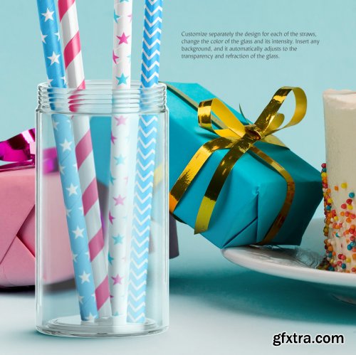 Paper Straw Mockups Set