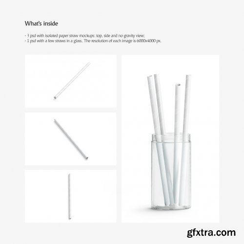 Paper Straw Mockups Set