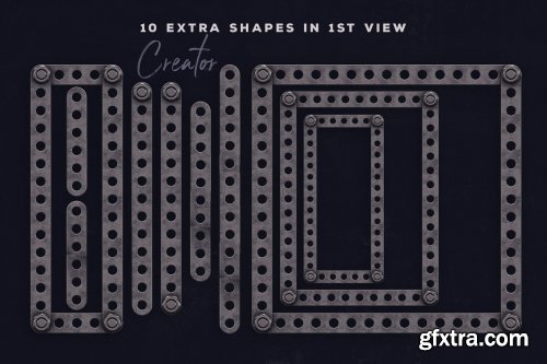 CreativeMarket - Construction Kit 3D Lettering 3838726